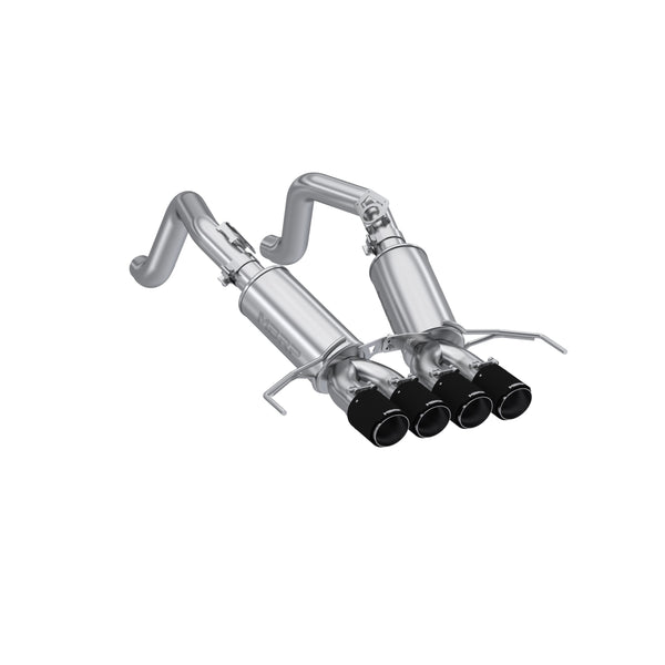 MBRP 3in. Axle-Back. Dual Muffler. Dual Rear Exit. Quad CF Tip. T304