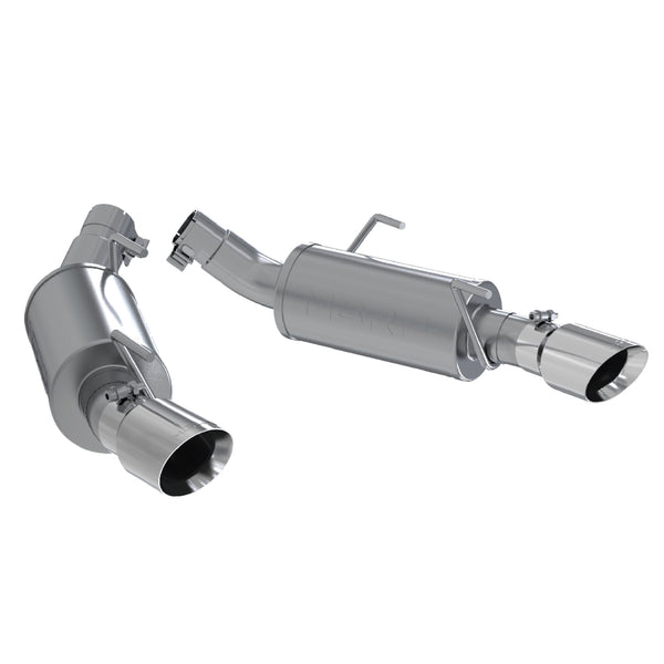 MBRP 2.5in. Axle-Back. Dual Mufflers. Dual Rear Exit. AL — 2005-2010 Ford Mustang, select trims