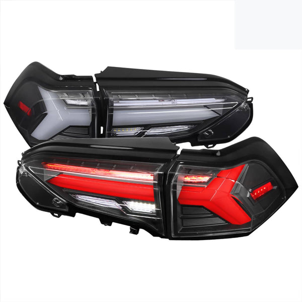 Spec-D Matte Black LED Taillights with Clear Lens - 19-24 RAV4