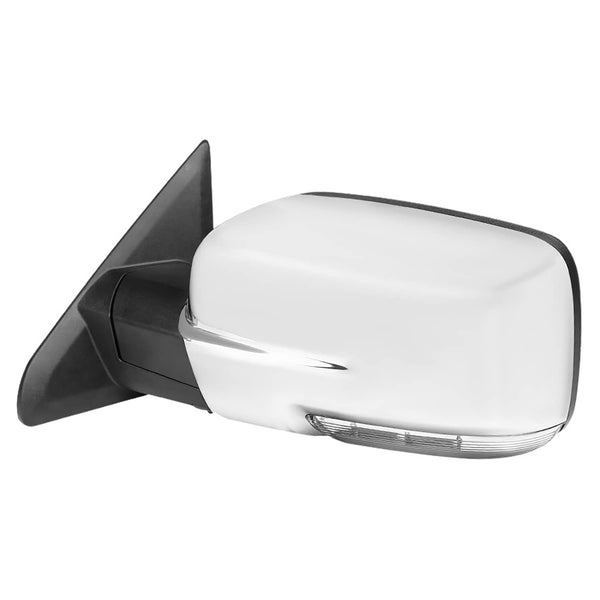 Spec-D Tuning Driver Side Power Heated Chrome Towing Mirror with LED Turn Signal and Puddle Light | 13-18 Ram 1500/2500/3500