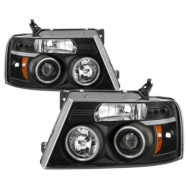 Spyder Black Projector Headlights - 04-08 F150