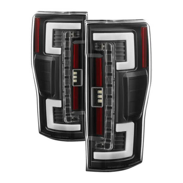 Spyder LED Tail Lights - Black — 2017-2018 Ford F-250 Super Duty (5085610)
