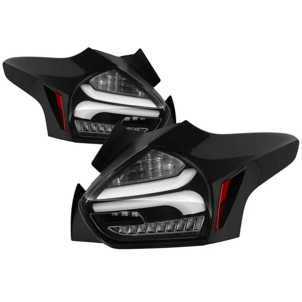 Spyder LED Tail Lights - Black — 2015-2017 Ford Focus (5085719)