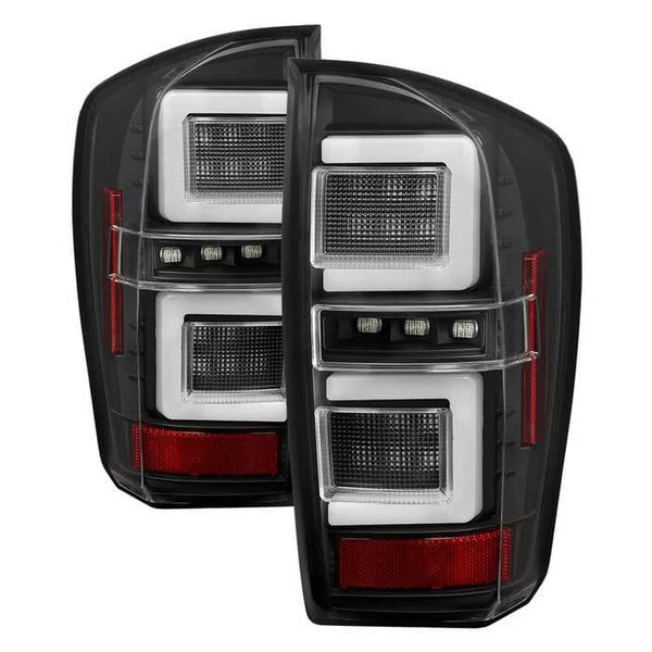 Spyder LED Tail Lights - Black — 2016-2019 Toyota Tacoma (5085733)