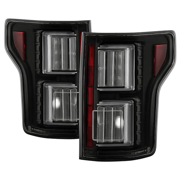 Spyder LED Tail Lights - Black — 2015-2017 Ford F-150 (5085948)