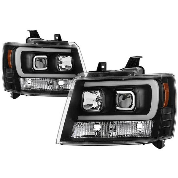 Spyder Projector Headlights - Version 2 - Switch Back Turn Signal Light Bar - Black