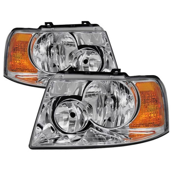 Spyder OEM Style Headlights - Chrome — 2003-2006 Ford Expedition (9037214)