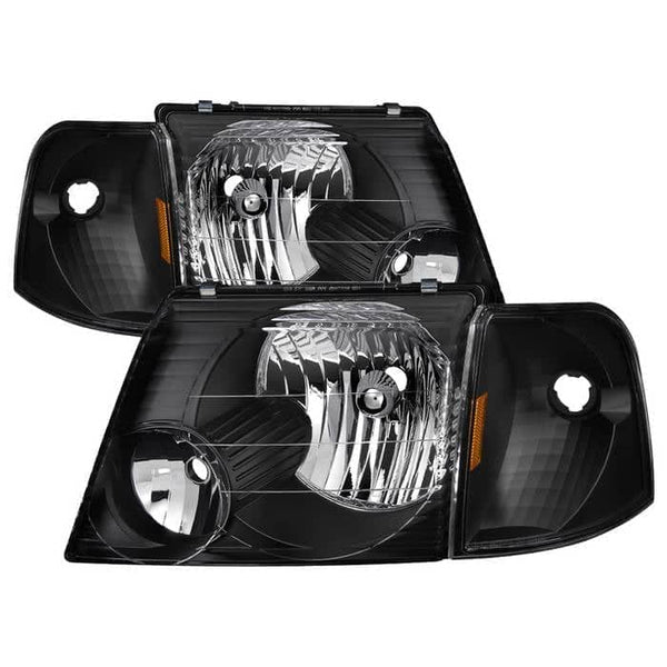 Spyder OEM Style Headlights with Corner 4pcs sets - Black