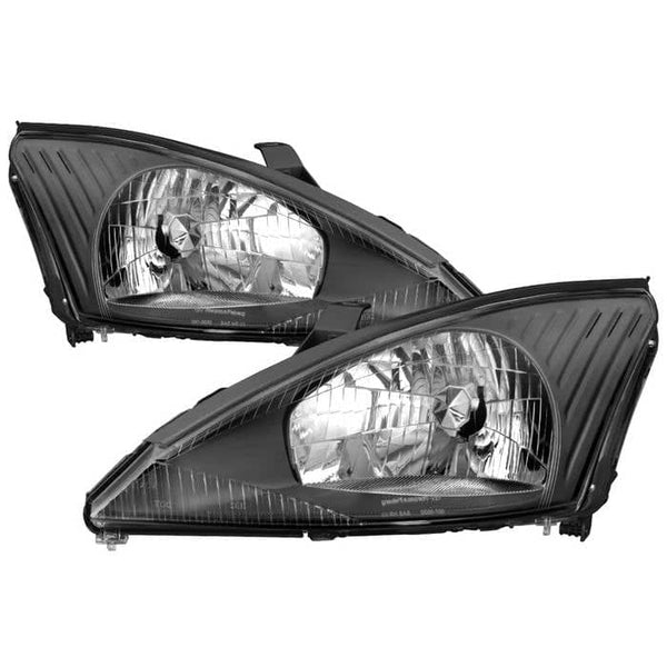 Spyder OEM Style Headlights - Black — 2000-2004 Ford Focus (9037290)