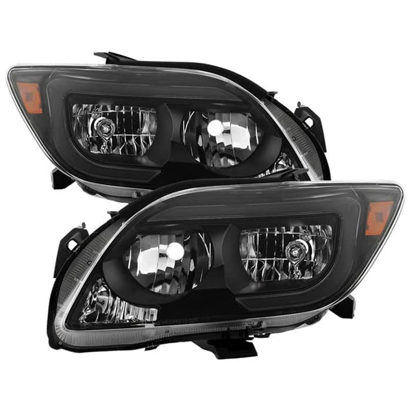 Spyder Phares de style d'origine Xtune Akkon avec barre lumineuse | 2005-2007 Scion TC - noir