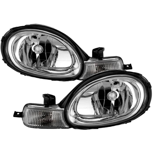 Spyder Phares de style d'origine Xtune OE avec feux de clignotant | 2000-2002 Dodge Neon - chrome