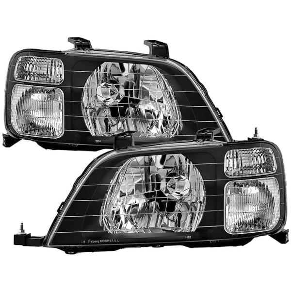 Spyder Phares halogènes de style d'origine Xtune OE | 1997-2001 Honda CR-V - noir