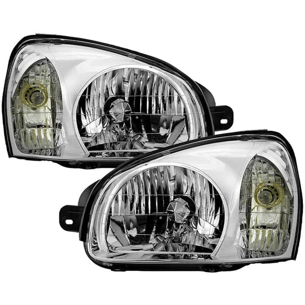 Spyder Phares de style d'origine Xtune OE | 2001-2003 Hyundai Santa FE (convient avant le 7/14/03) - chrome
