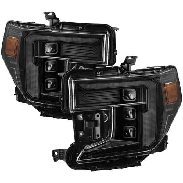 Spyder Xtune Akkon LED Headlights W/Sequential Turn Signal and Welcome Light | 2019-2022 GMC Sierra