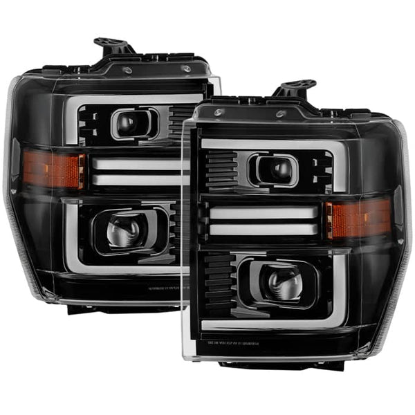 Spyder Xtune Black LED Projector Headlights | 2008-2014 Ford E150/E250/2008-2019 E350/E450/2016-2017 F650/F750