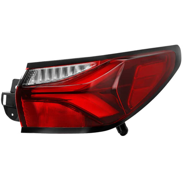 Spyder Xtune Poe Red Clear Outer LED Tail Light | 2019-2022 Chevrolet Blazer Passenger Side