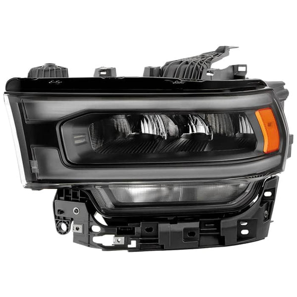 Spyder Xtune Poe Black Bezel LED Reflector Headlight | 2019-2024 Ram 2500/3500 Driver Side