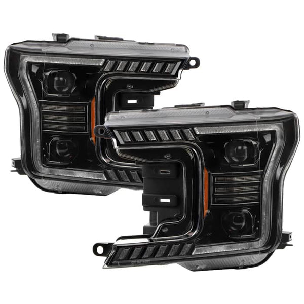 Spyder Xtune Black LED Projector Headlights | 2018-2020 Ford F150