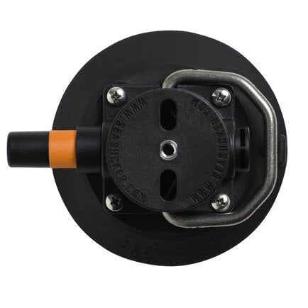 4.5" Seasucker with Flat-Top Stainless Steel D-Ring - Black