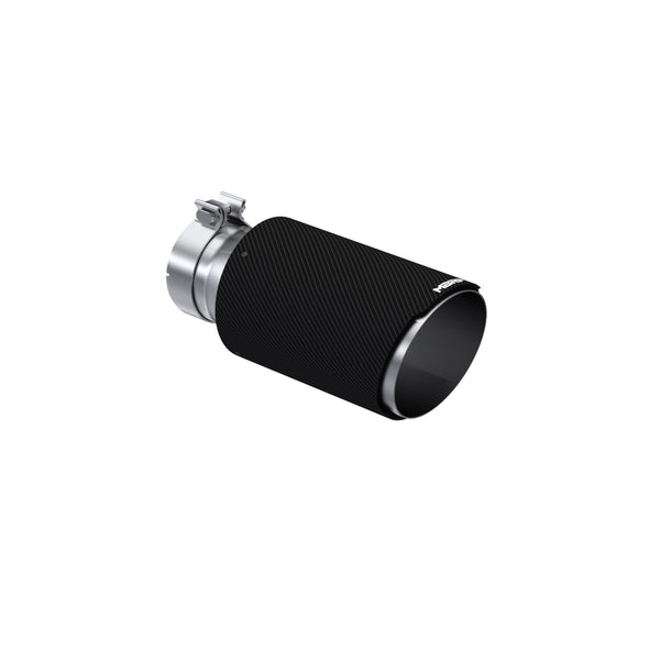MBRP Tip 6in OD, Angle Cut End, 4in inlet, 12in length, T304 CF.