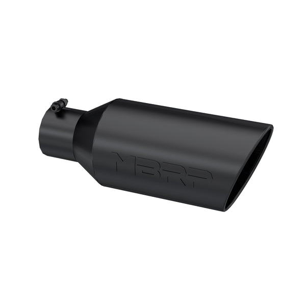 MBRP Tip. 7in. O.D.. Rolled End. 4in. inlet 18in. in length. BLK