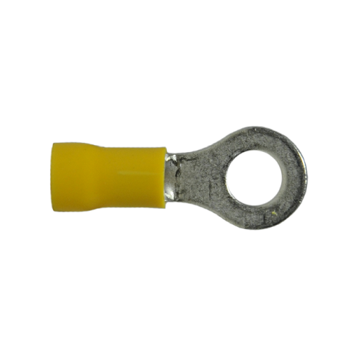 Uni-Bond Lighting (100/Pack) Insulated Ring Terminals Yellow 1210Ga Stud 1/4"