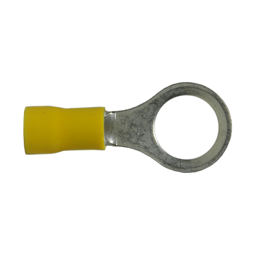 Uni-Bond Lighting (100/Pack) Insulated Ring Terminals Yellow 1210Ga Stud 3/8"