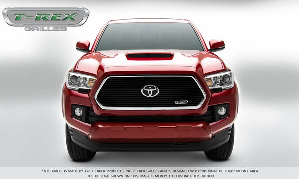 T-Rex Black Billet Grille Insert with Logo Recess - 16-23 Tacoma - Laser Billet Series