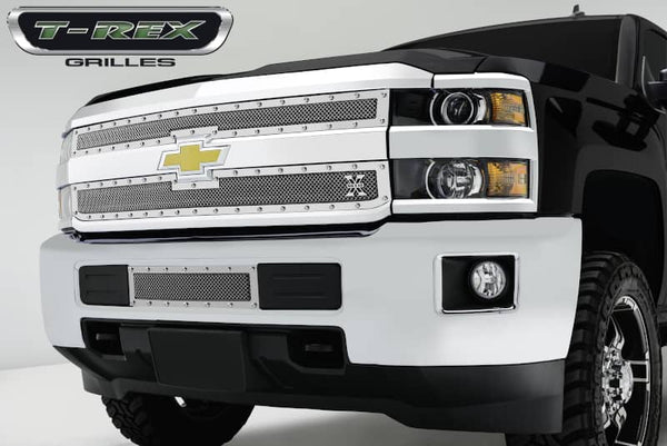 T-Rex X-Metal Stainless Mesh Bumper Insert - Silverado HD 15-19