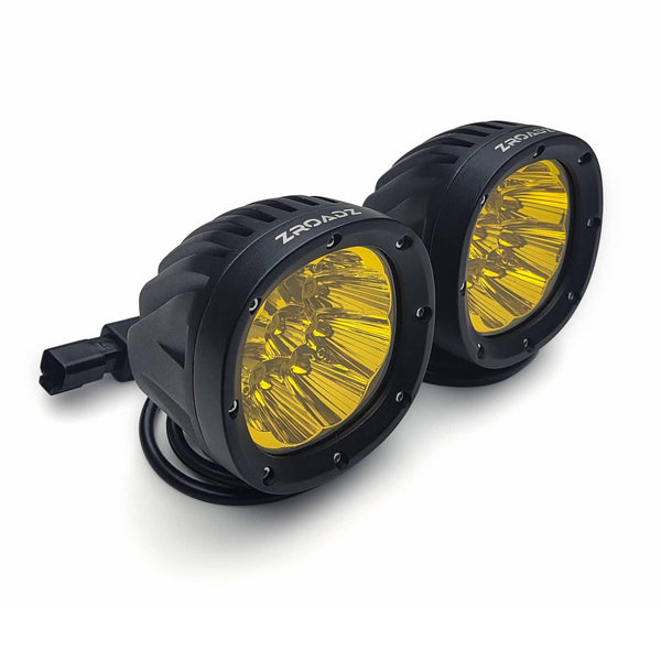 T-Rex Zroadz Twin 4" Amber Flood/Spot Pattern LED Pod Lights with Wiring Harness