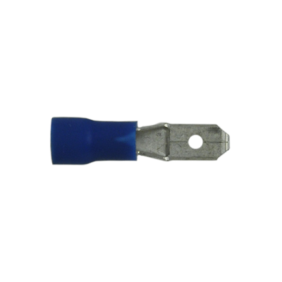 Uni-Bond Lighting (100/Pack) Insulated Slide Connectors Male Blue 1614 Ga