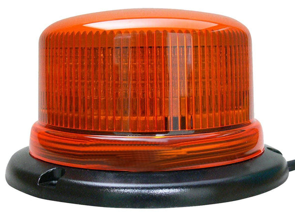 Uni-Bond Lighting Heavy Duty Amber LED Quad Flash Beacon with Permanent Mount