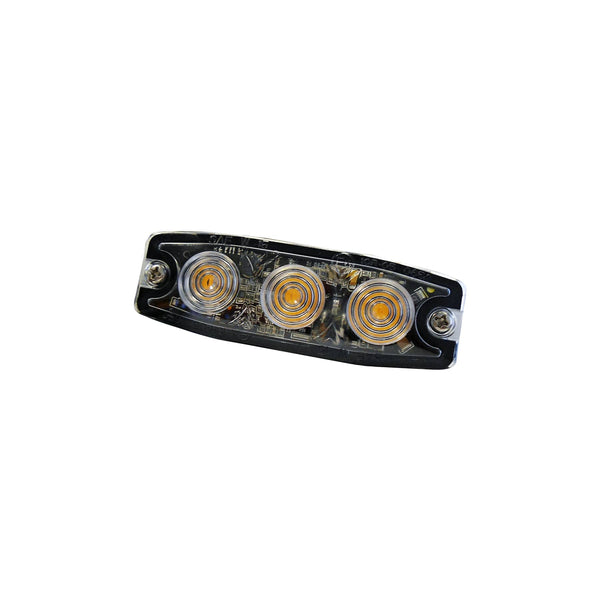 Uni-Bond Lighting 3.5" Mini Amber LED Warning Light with Clear Lens