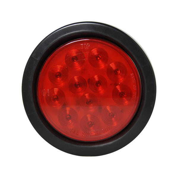 Uni-Bond Lighting 4" Round LED Sealed Lamp Kit W/Grommet & Pigtail Red