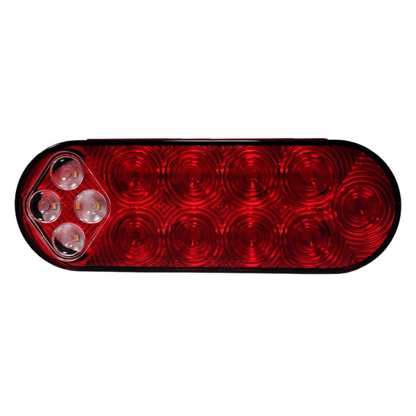 Uni-Bond Lighting LED Oval 4-Pin Connection STT/Backup Lamp Red/White - 14-dio