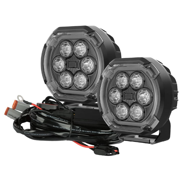 Uni-Bond Lighting 6" LED Pod Light Kit Amber/White