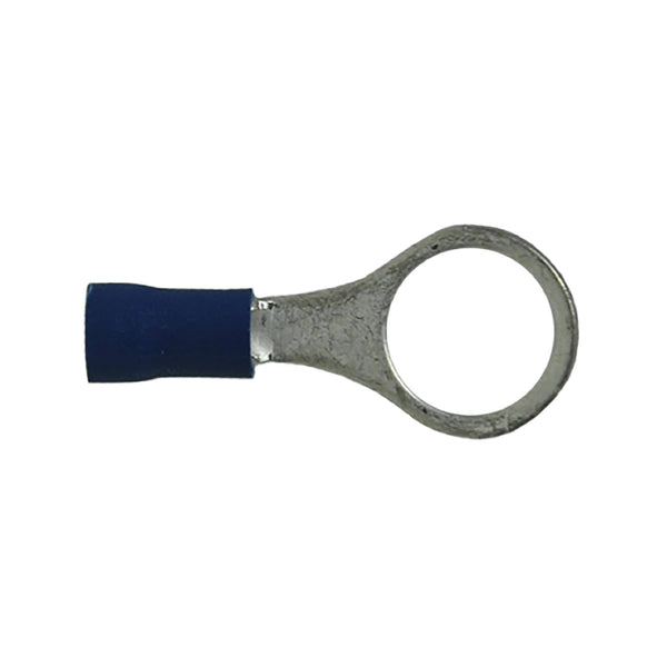 Uni-Bond Lighting Insulated Ring Terminal Blue Stud 3/8" 16-14 GA Pkg 500