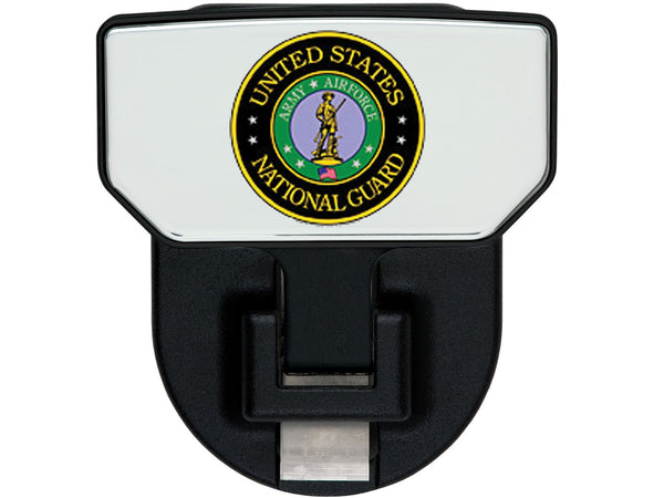 Carr HD Universal Hitch Step - Fits 2 in. Receiver - Black - US Nat Guard - Single