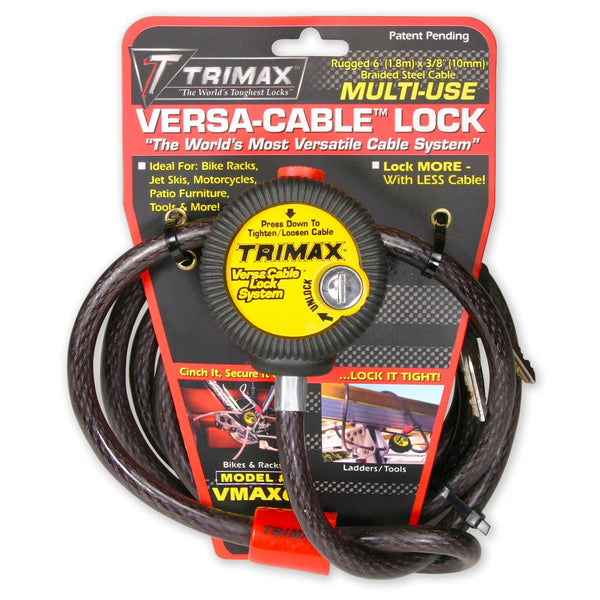 Trimax Locks Multiuse Versa Cable 6 ft L X 10 mm Trimaflex Cable