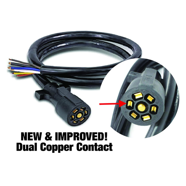 Uni-Bond Lighting 7 Ft Black Cold Weather Cable with Sealed RV Connector