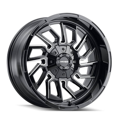 Mayhem 8111 Flywheel Gloss Black W/Milled Spokes 20X9 6-135/139.7 106 Center Bore +18MM