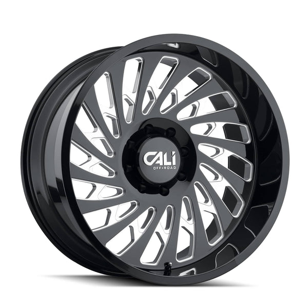 Cali Off-Road 9108 Switchback 20X9 8X170 alésage central 130.8 0-MM - noir brillant à rayons fraisés