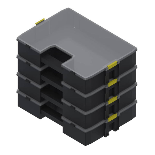 Westcan Parts Tote 4 Pack 17-3/8"L 13"D 3-1/2"H