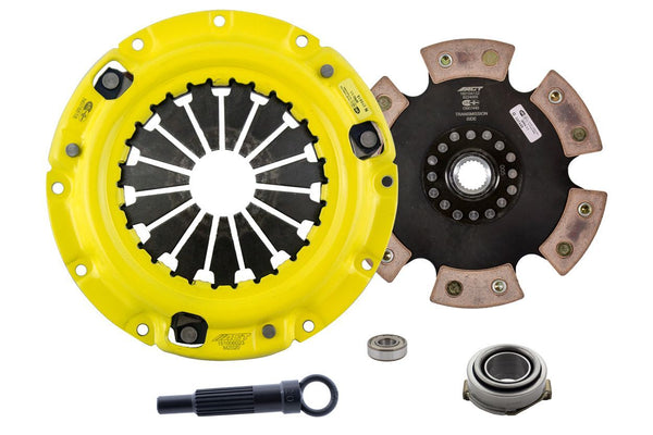Advanced Clutch ACT Ensemble d'embrayage Heavy Duty à disque de course à moyeu rigide 6 patins (ZP2-HDR6)