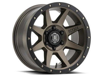 ICON Alloys Rebound Wheel, Bronze — 17 x 8.5, 6 x 5.5, 0mm Offset, 4.75" Backspacing (1817858347BR)