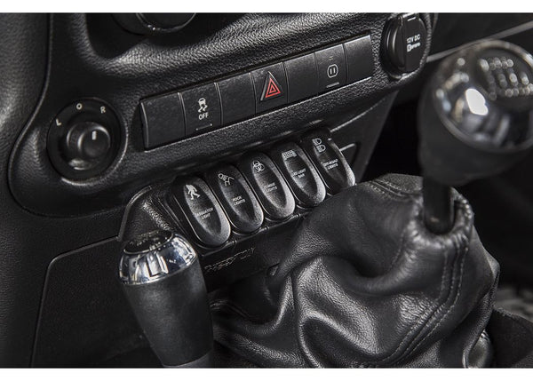 Rugged Ridge Etched Lower 5 Switch Panel Kit 1118 JK
