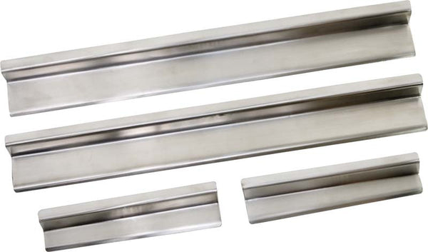 Kentrol Protège-seuils 4 pièces 07-18 Jeep Wrangler JK 4 portes - argent poli
