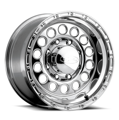Raceline Roue 887 Rock Crusher 16x10 po / 8x165.1 / déport -24mm / alésage 130.81mm - poli