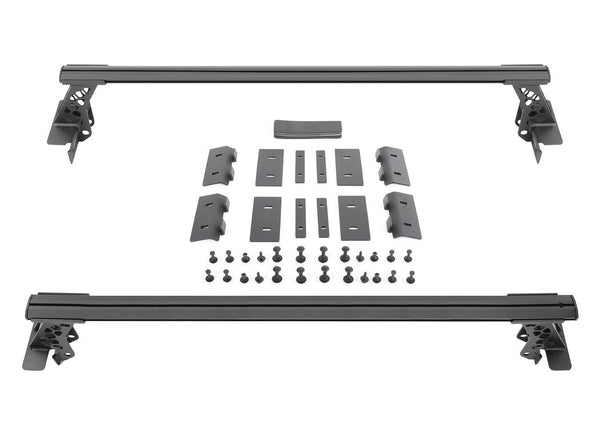 Go Rhino XRS Cross BARS KIT FOR MID SIZE Truck Mounts TO BED Rails W/OUT Tonneau Covers Rises 6IN (5935000T)