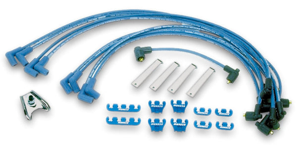 Moroso Ensemble d'habillage de fils d'allumage Chevrolet Small Block - pré-HEI - Blue Max - âme spiralée